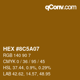 Color code: HEX #8C5A07 | qconv.com