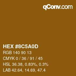 Color code: HEX #8C5A0D | qconv.com