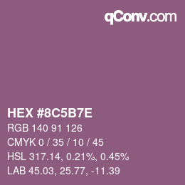 Color code: HEX #8C5B7E | qconv.com