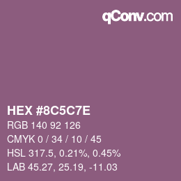 Código de color: HEX #8C5C7E | qconv.com