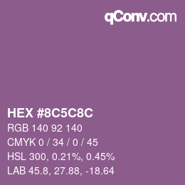 Color code: HEX #8C5C8C | qconv.com