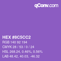 颜色代码: HEX #8C5CC2 | qconv.com