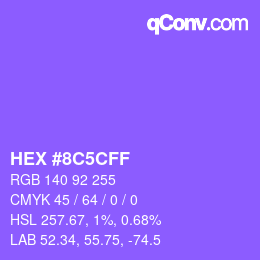 Color code: HEX #8C5CFF | qconv.com
