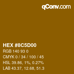 Color code: HEX #8C5D00 | qconv.com