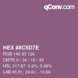 Color code: HEX #8C5D7E | qconv.com