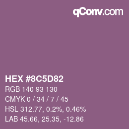 Color code: HEX #8C5D82 | qconv.com