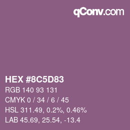 Color code: HEX #8C5D83 | qconv.com