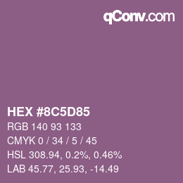 Color code: HEX #8C5D85 | qconv.com