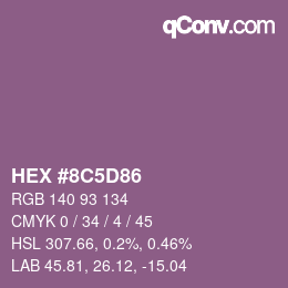 Color code: HEX #8C5D86 | qconv.com