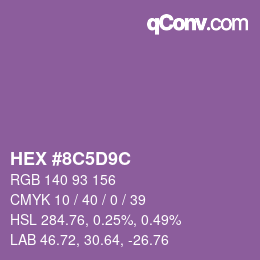 カラーコード: HEX #8C5D9C | qconv.com
