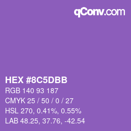 カラーコード: HEX #8C5DBB | qconv.com