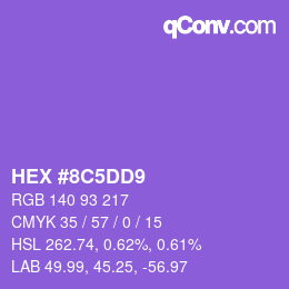 Código de color: HEX #8C5DD9 | qconv.com