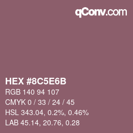 Código de color: HEX #8C5E6B | qconv.com