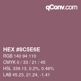 Color code: HEX #8C5E6E | qconv.com