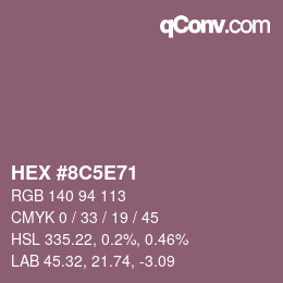 Código de color: HEX #8C5E71 | qconv.com