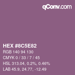 Code couleur: HEX #8C5E82 | qconv.com