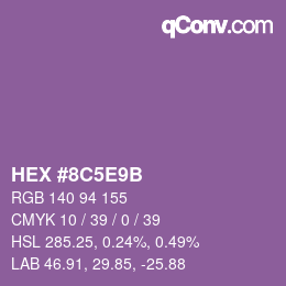 Color code: HEX #8C5E9B | qconv.com