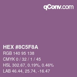 Color code: HEX #8C5F8A | qconv.com
