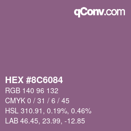 Color code: HEX #8C6084 | qconv.com