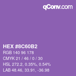 Color code: HEX #8C60B2 | qconv.com