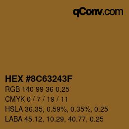 Farbcode: HEX #8C63243F | qconv.com