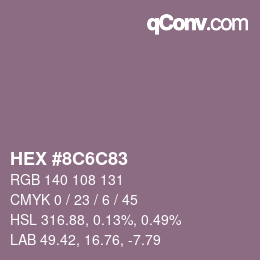 Color code: HEX #8C6C83 | qconv.com