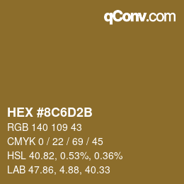 Color code: HEX #8C6D2B | qconv.com