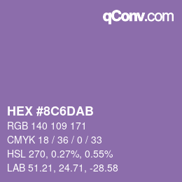 Color code: HEX #8C6DAB | qconv.com