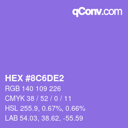 Color code: HEX #8C6DE2 | qconv.com