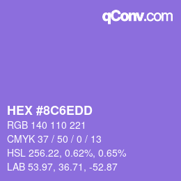 カラーコード: HEX #8C6EDD | qconv.com