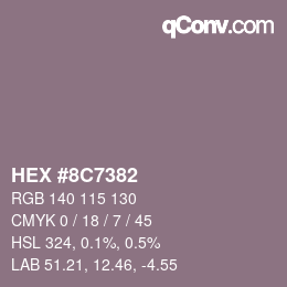 Color code: HEX #8C7382 | qconv.com