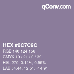 Código de color: HEX #8C7C9C | qconv.com