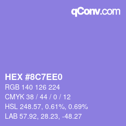 Color code: HEX #8C7EE0 | qconv.com