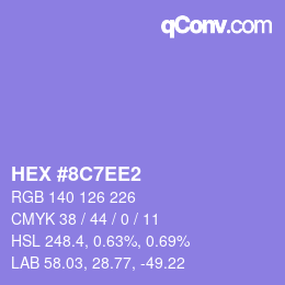 カラーコード: HEX #8C7EE2 | qconv.com