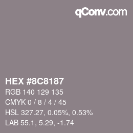 Color code: HEX #8C8187 | qconv.com