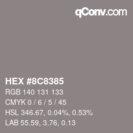 Color code: HEX #8C8385 | qconv.com