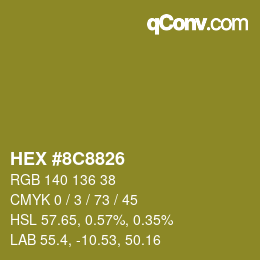 Color code: HEX #8C8826 | qconv.com