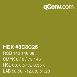 Color code: HEX #8C8C26 | qconv.com