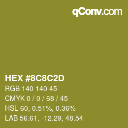 Farbcode: HEX #8C8C2D | qconv.com