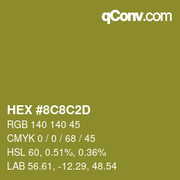 Color code: HEX #8C8C2D | qconv.com