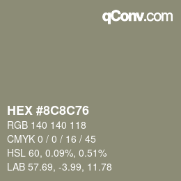 Color code: HEX #8C8C76 | qconv.com