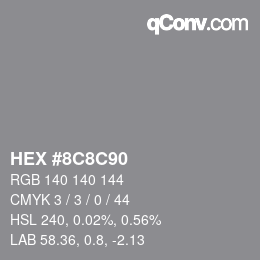 Color code: HEX #8C8C90 | qconv.com