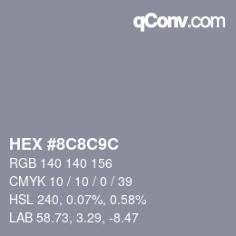 Farbcode: HEX #8C8C9C | qconv.com