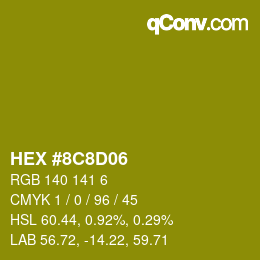 Color code: HEX #8C8D06 | qconv.com
