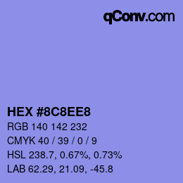 カラーコード: HEX #8C8EE8 | qconv.com