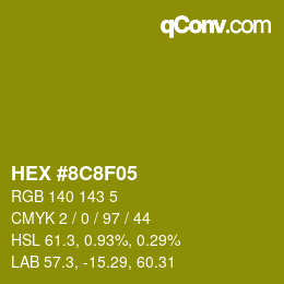 Color code: HEX #8C8F05 | qconv.com