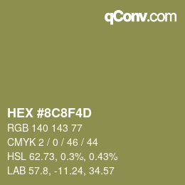 カラーコード: HEX #8C8F4D | qconv.com
