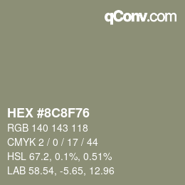 Código de color: HEX #8C8F76 | qconv.com