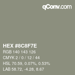 Código de color: HEX #8C8F7E | qconv.com