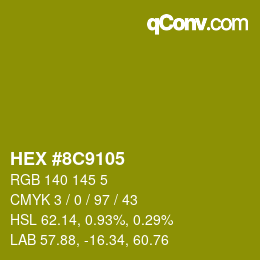 Color code: HEX #8C9105 | qconv.com
